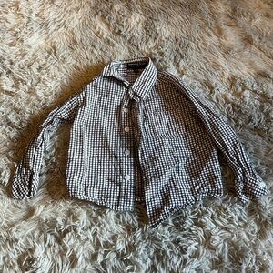 Sahara Club Black and white checkered toddler shirt